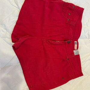 Faded Glory Red Jean Shorts